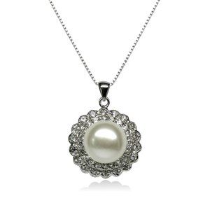 Freshwater Pearl  and White Topaz Pendant